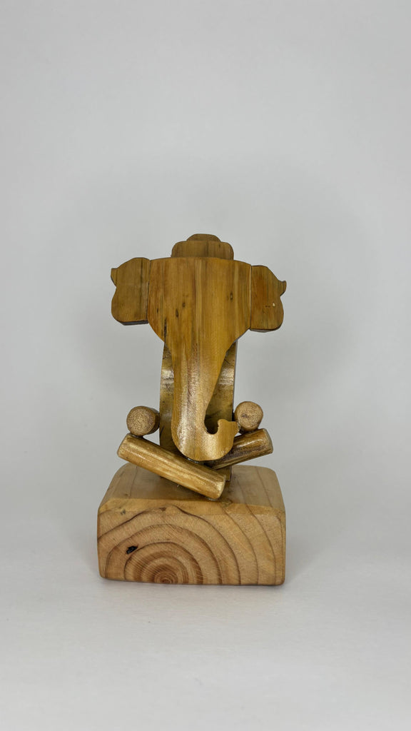 Coconut shell bamboo ganesha