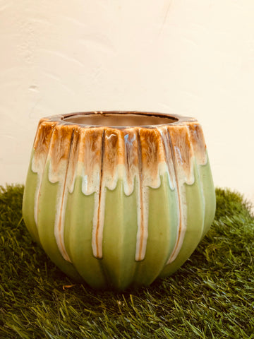 Diamond flow ceramics pot