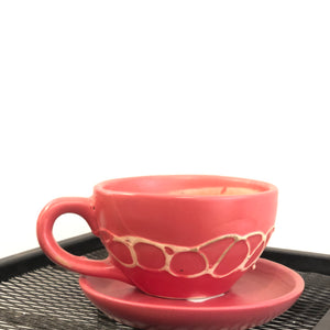Maggie cup ceramic pot &Tray