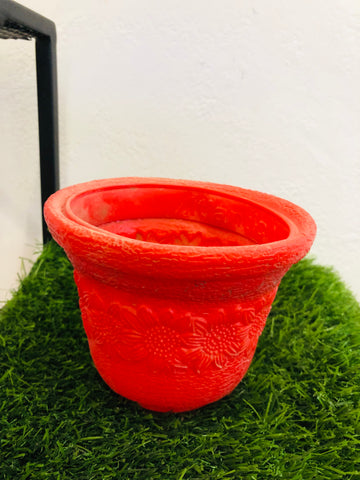 sunflower plastic pot