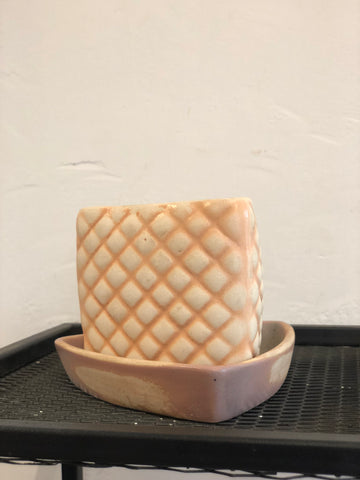Tri pot with tray Ceramic pot