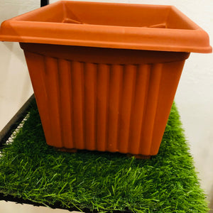terracotta square “8” Plastic Pot