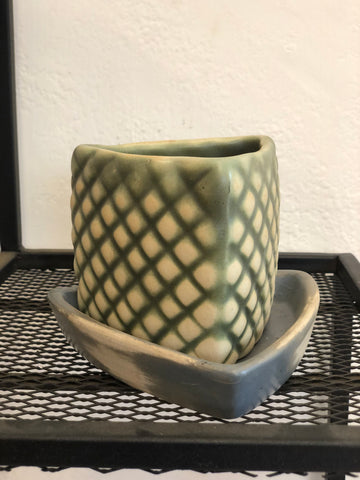 Tri pot with tray Ceramic pot