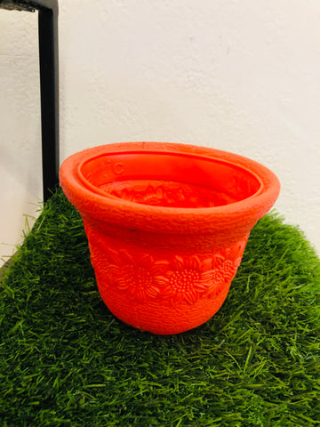 sunflower plastic pot