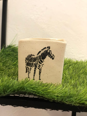 Square designed Ceramic pot
